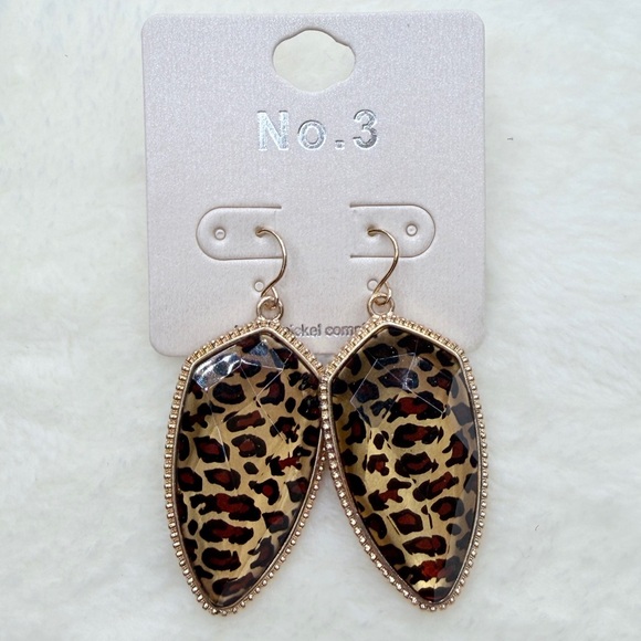 No. 3 Jewelry - 🚨3 for $15🚨 Wild Patterned Gold-Edged Earrings